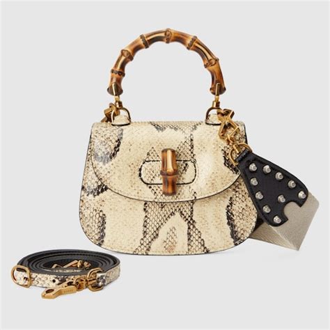 gucci python bag with bamboo handle|gucci limited edition python bag.